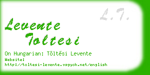 levente toltesi business card