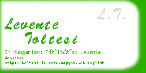 levente toltesi business card